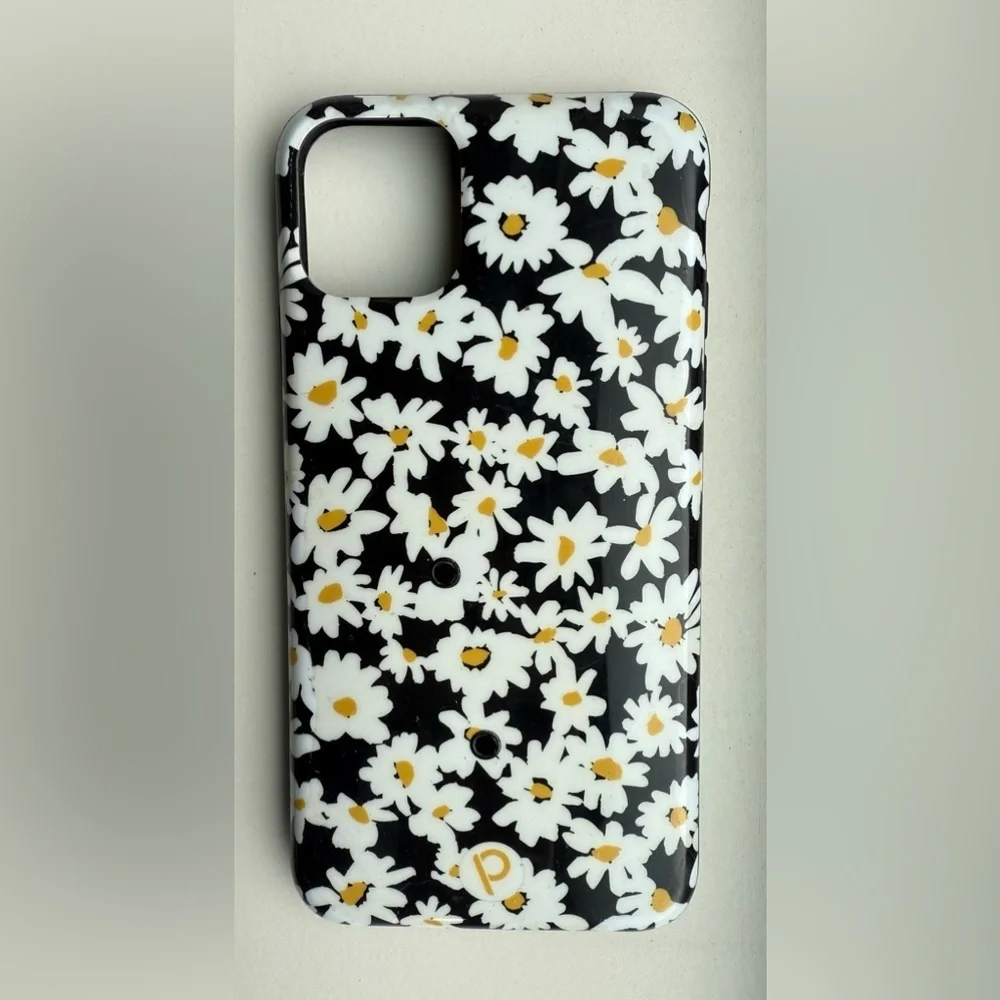 Loopy Case RIGHTY Daisies IPhone 11 PRO MAX Black and White Phone Case